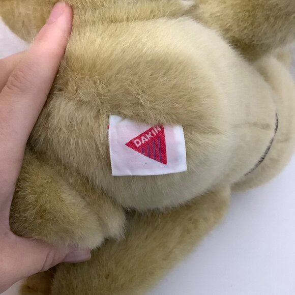 Vtg 1993 Dakin Baxter Teddy Bear Plush Burgundy Bow Heart Tag 16" Fully Jointed - Picture 4 of 6